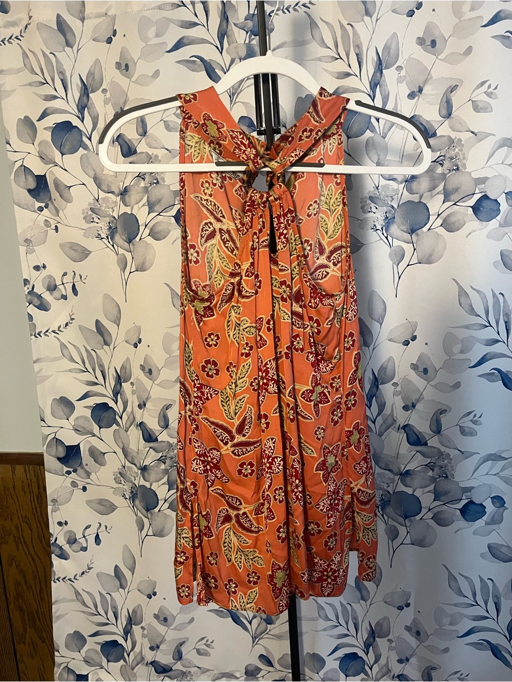 Tommy Bahama Coral pink Floral Tie-Neck Halter Camisole